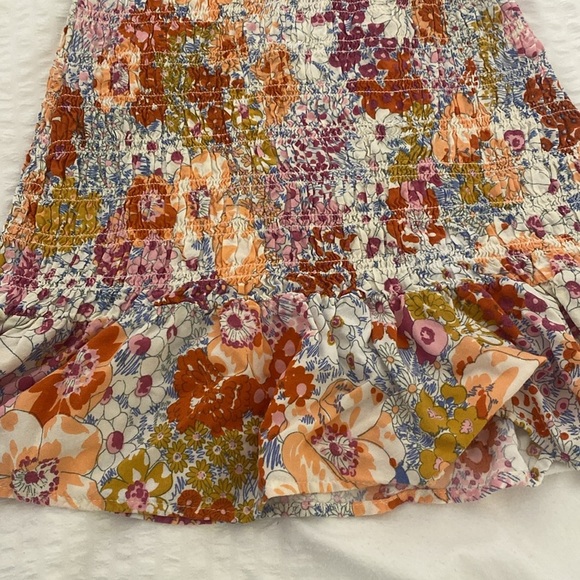 Liberty love multi color floral smocked dress size large - Picture 4 of 13
